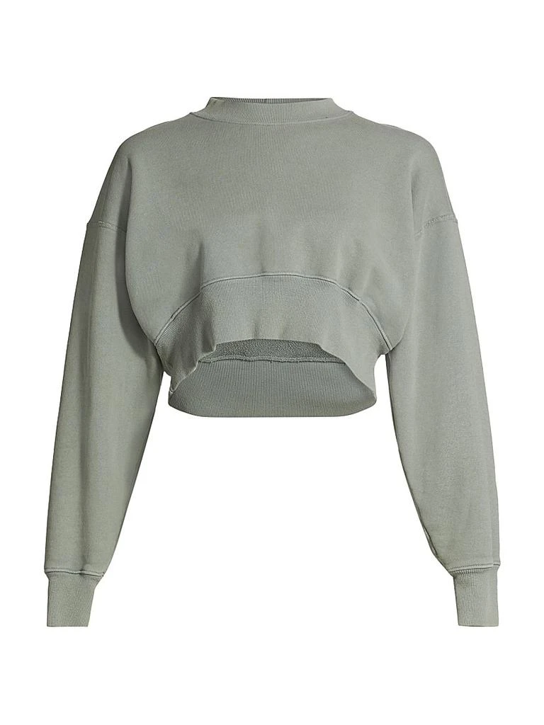 SLVRLAKE Cropped Cotton Sweatshirt 1