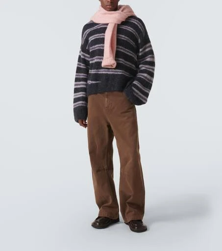 Acne Studios Striped wool and mohair-blend sweater 2