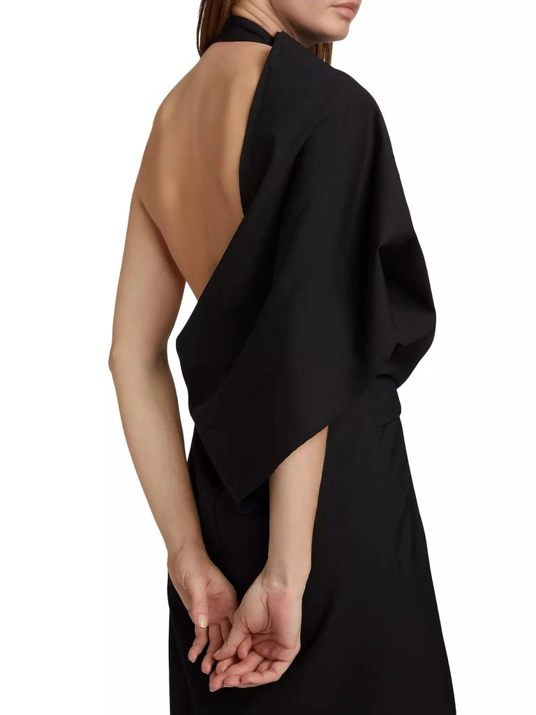 Róhe Draped One-Shoulder Open Back Dress 6