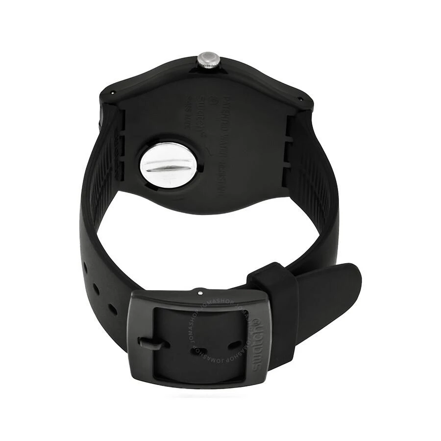 Swatch Dark Rebel Black Silicone Unisex Watch SUOB704 3