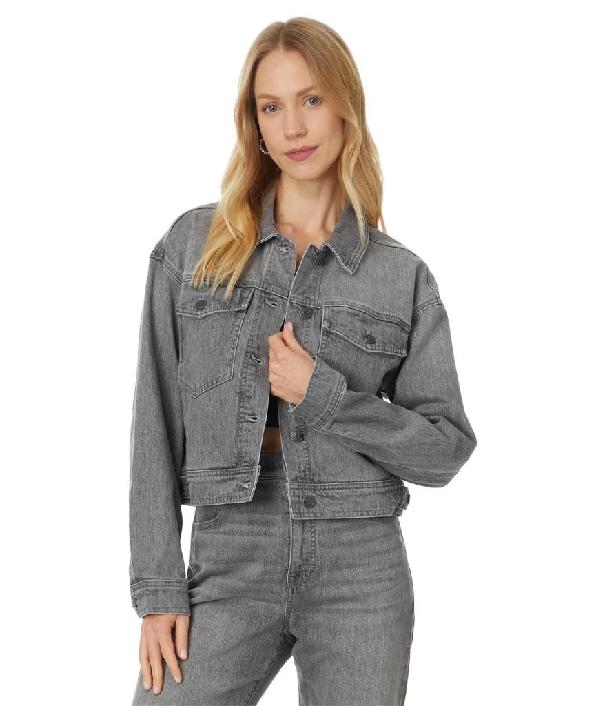 Madewell Denim Clean Crop Oversized Jeans Jacket in Hallandale Wash 1