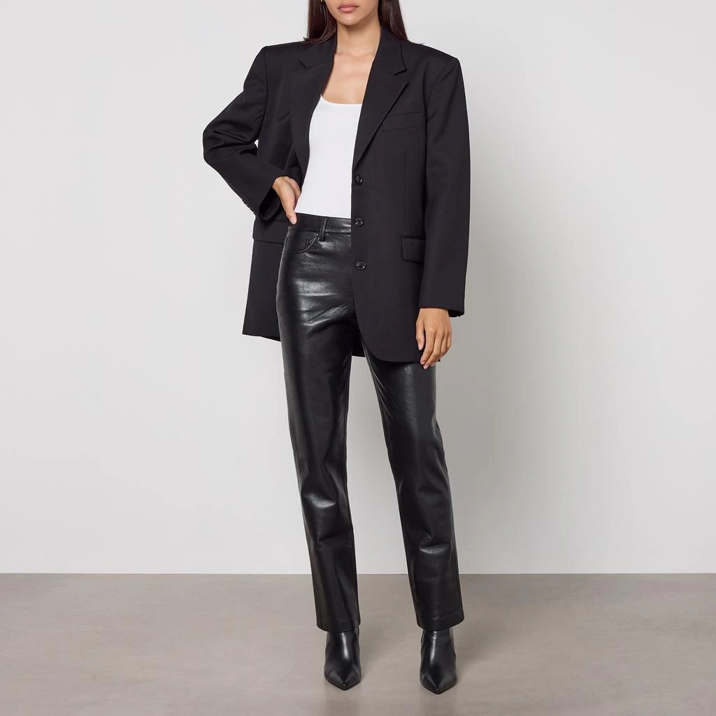ANINE BING Bruno Faux Leather-Blend Trousers 1