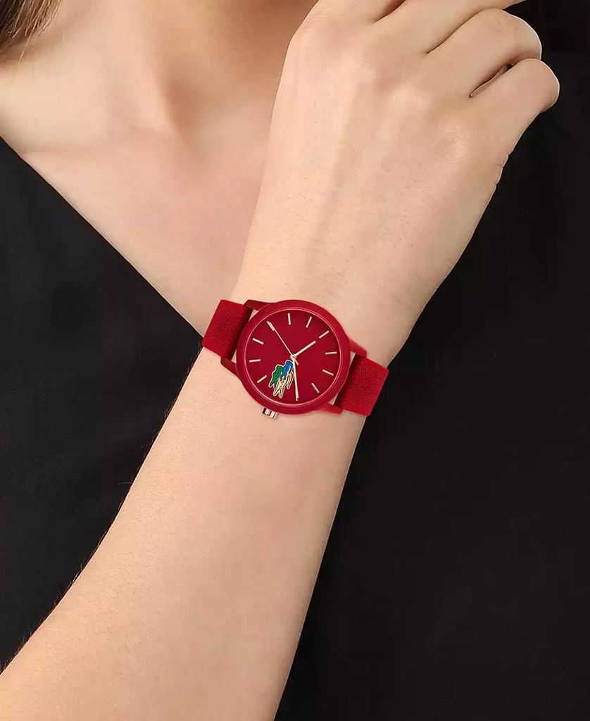 Lacoste Unisex Lacoste L.12.12 Red Silicone Strap Watch 36mm 4