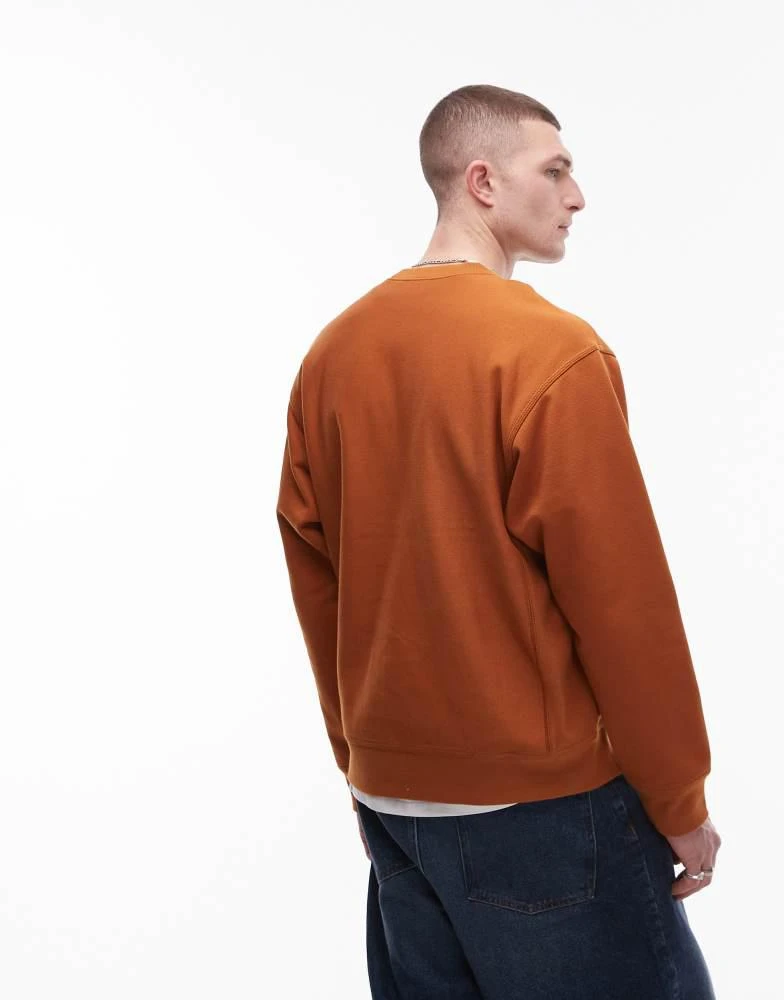 Carhartt WIP Carhartt WIP american script sweatshirt in burnt orange 4