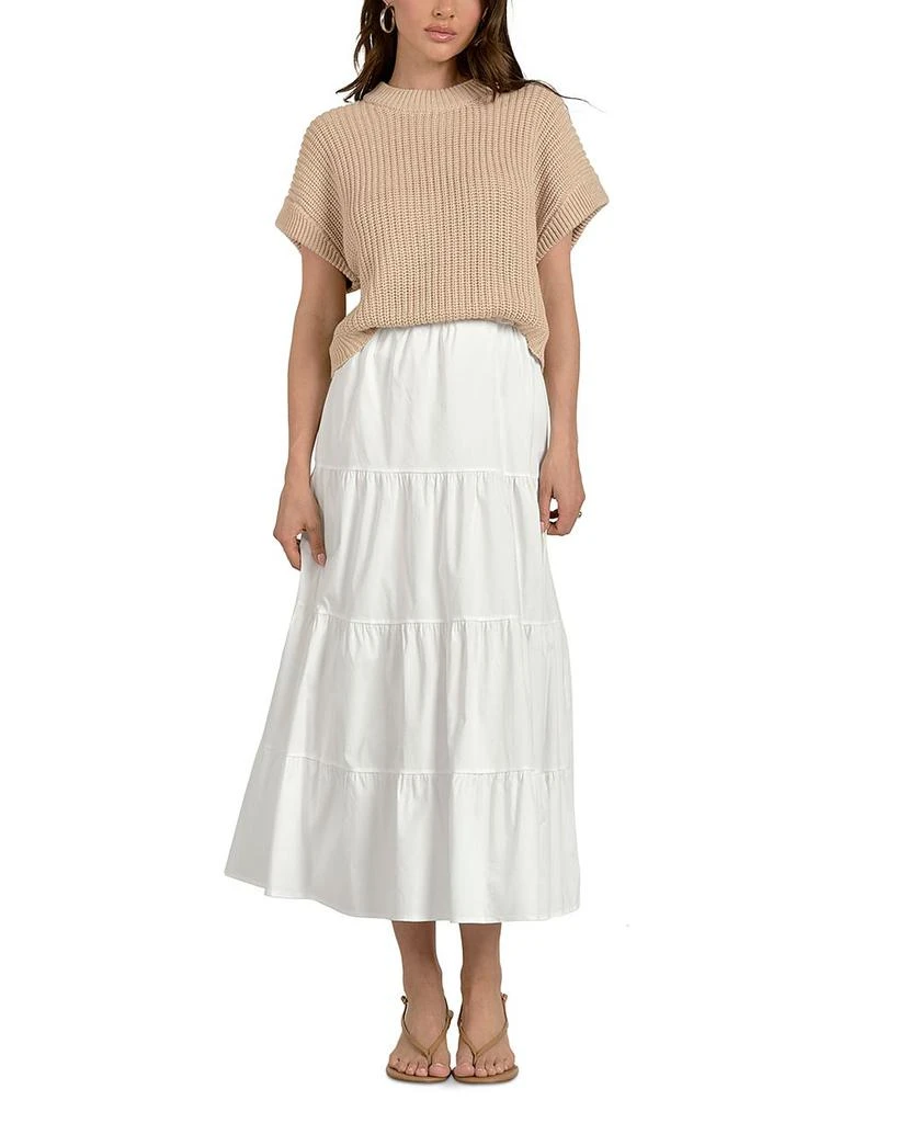 Elan Mixed Media Sweater Midi Dress 1