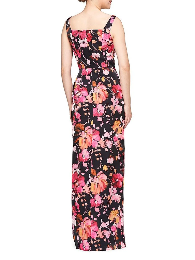 Kay Unger Nicole Floral Organza Column Gown 5