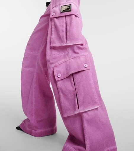 Dolce 
Gabbana Mid-rise cotton flared cargo pants 5