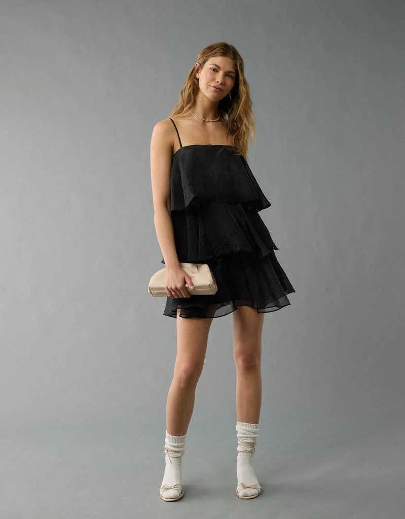 AE AE Strapless Ruffle Tiered Mini Dress 2
