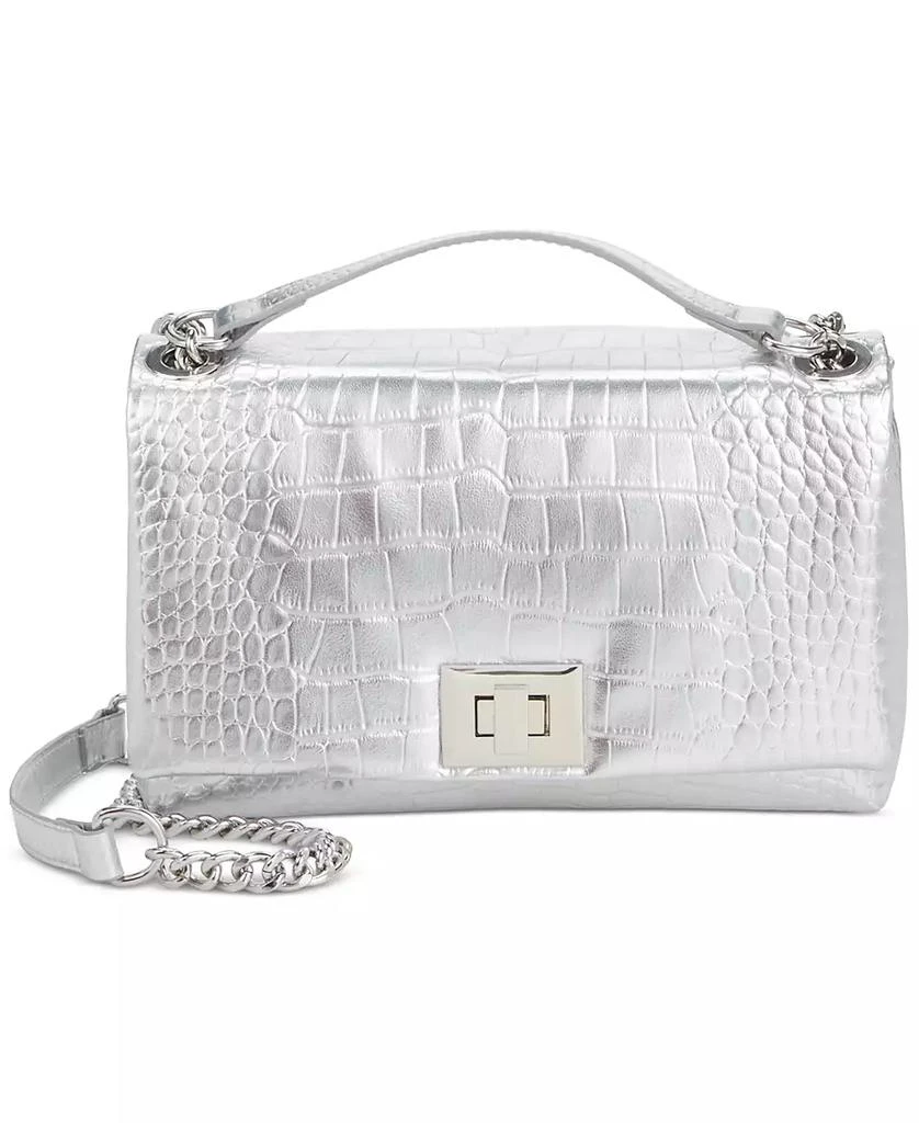 INC International Mini Ajae Metallic Croc Shoulder Bag, Created for Macy's 1