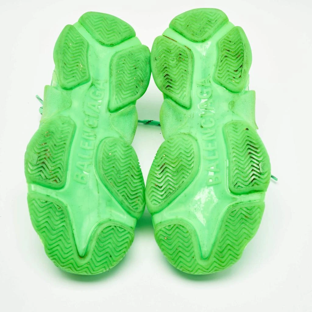 Balenciaga Balenciaga Green Mesh and Faux Leather Triple S Sneakers Size 37 6