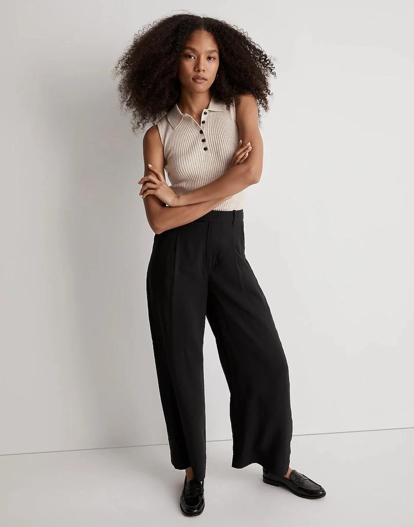 Madewell The Tall Harlow Wide-Leg Ankle Pant in Softdrape 1