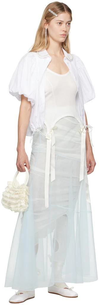 Simone Rocha Blue Bias-Cut Maxi Skirt 4