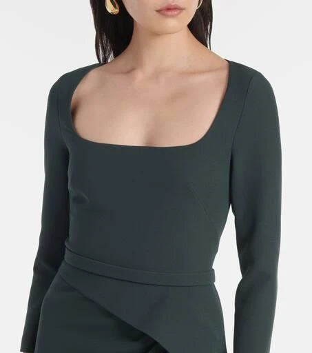 Safiyaa Mahir draped crêpe gown 6