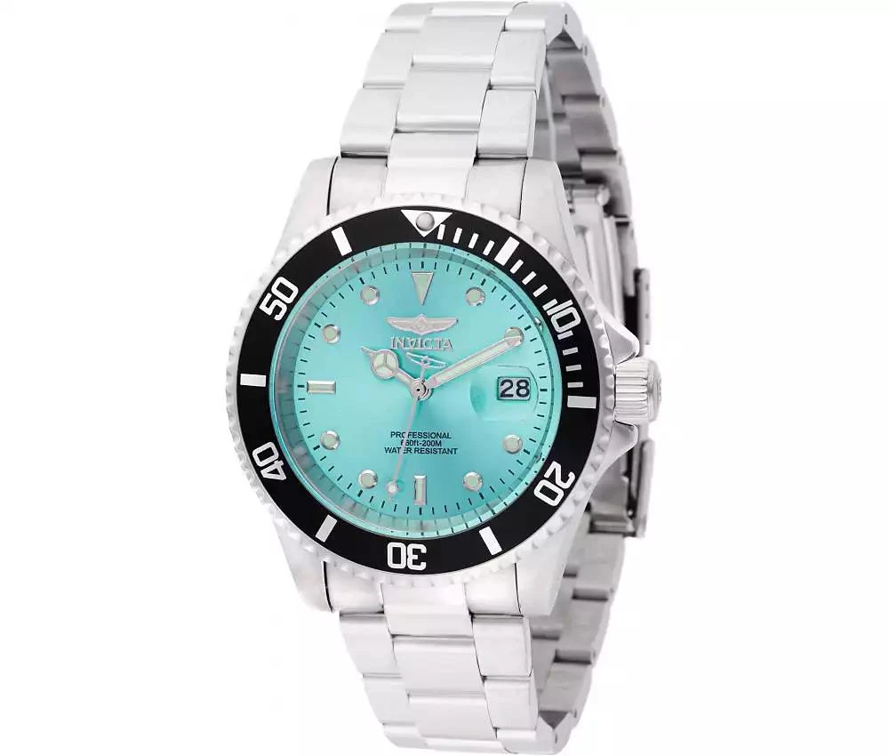 Invicta Men's 47356 Pro Diver Quartz 3 Hand Turquoise, Blue Dial Watch 2