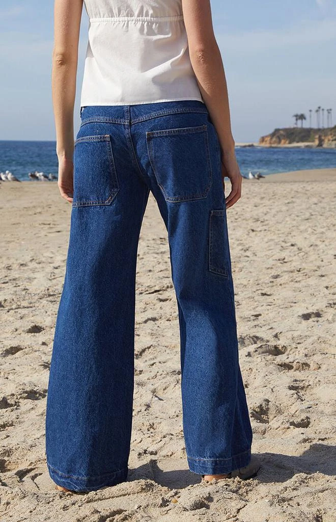 John Galt Dark Indigo Gracie Low Rise Baggy Carpenter Jeans 3