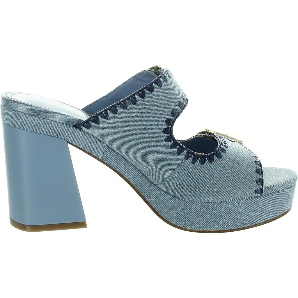 Marc Fisher Womens Buckle Denim Block Heel 2