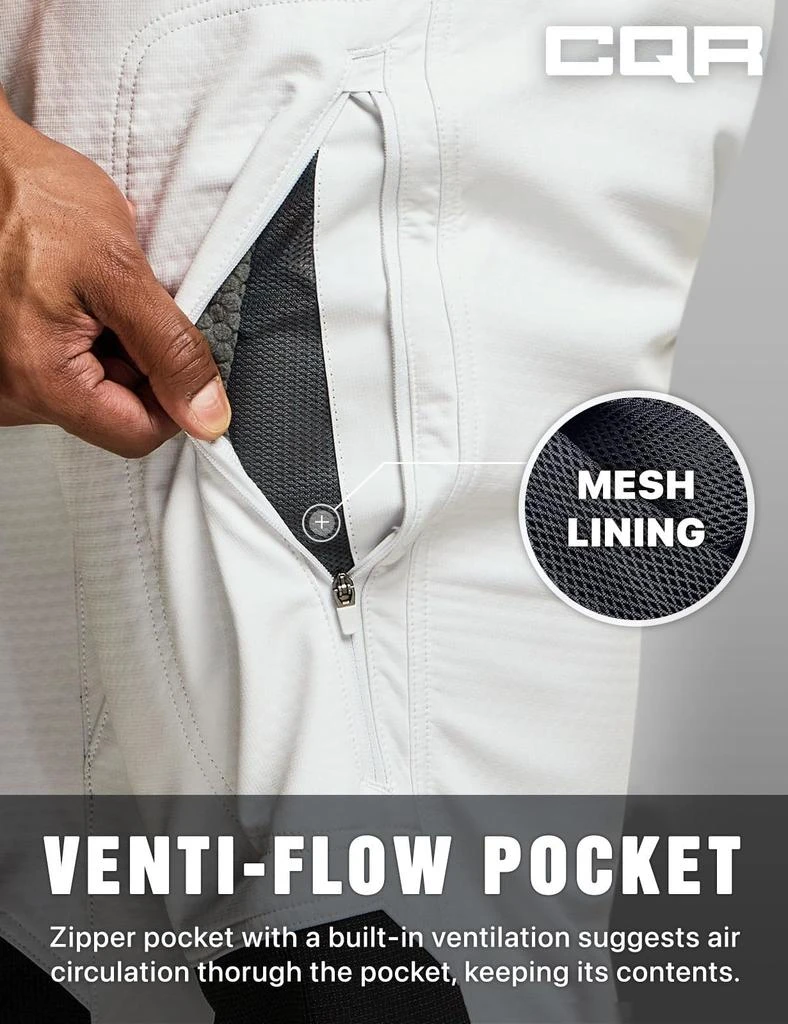 CQR CQR Men’s Softshell Fleece Lined Winter Hiking Pants, Water Resistant Insulated Thermal, Outdoor Tactical Warm Snow Ski Pants 6