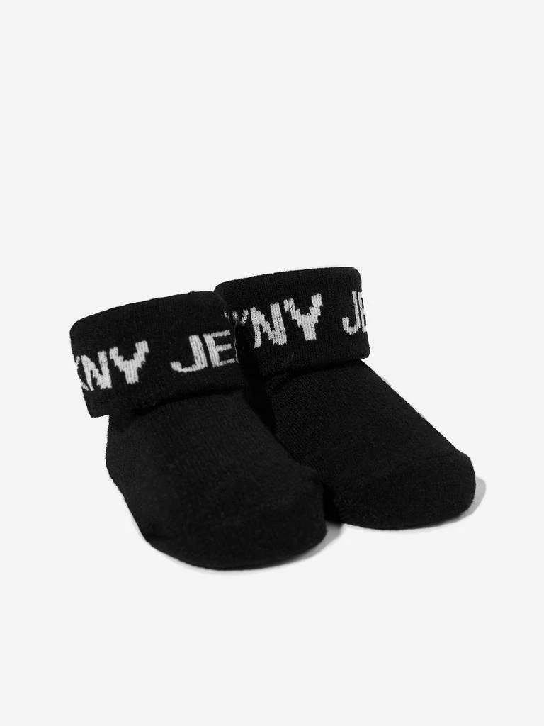 DKNY DKNY Baby Pom Pom Knitted Hat and Socks Set in Black 4