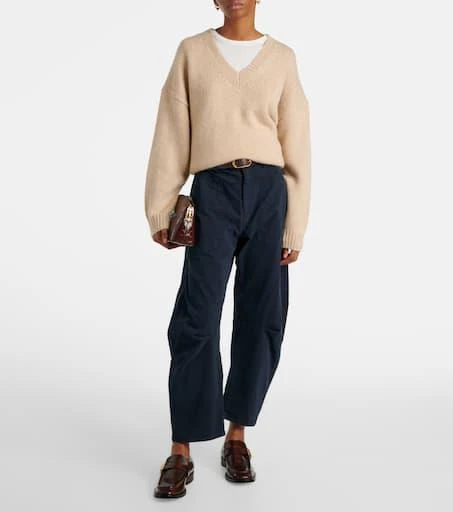 Nili Lotan Shon cotton twill barrel-leg pants 2