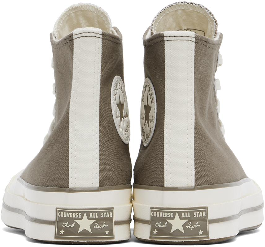Converse Taupe Chuck 70 Worn-In High Top Sneakers