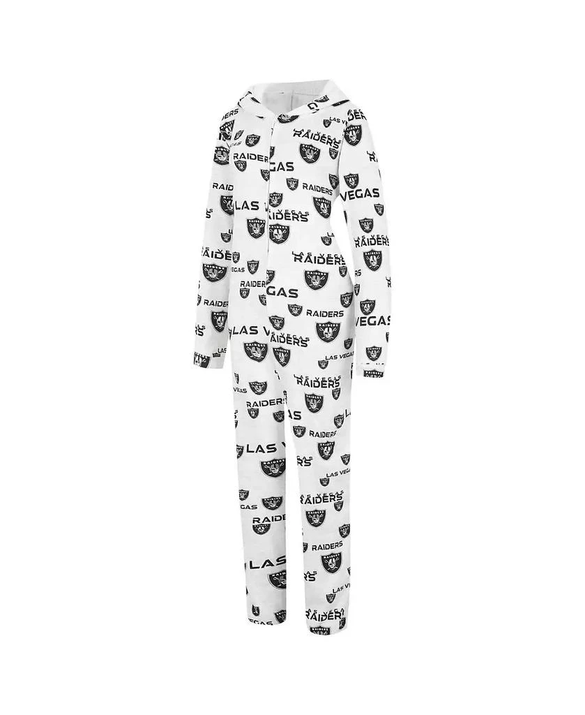 Concepts Sport Women's Cream Las Vegas Raiders Docket Hoodie Full-Zip Union Suit 3