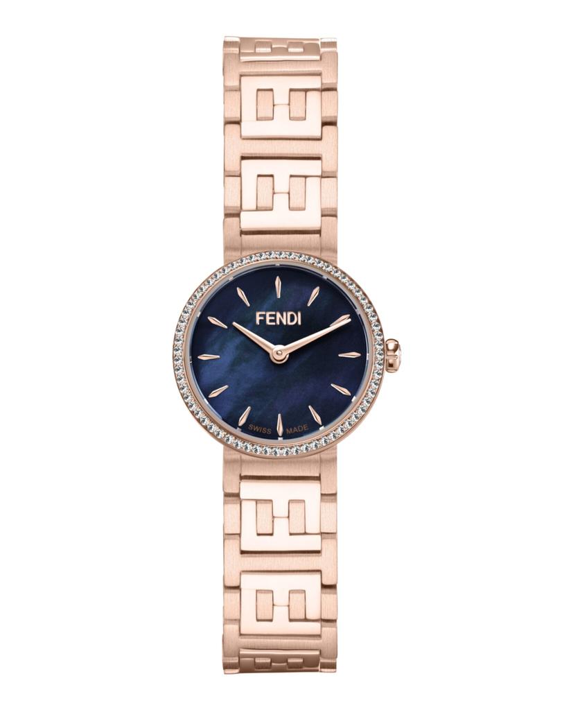 Fendi Forever Fendi 29MM Stainless Steel & Leather Strap