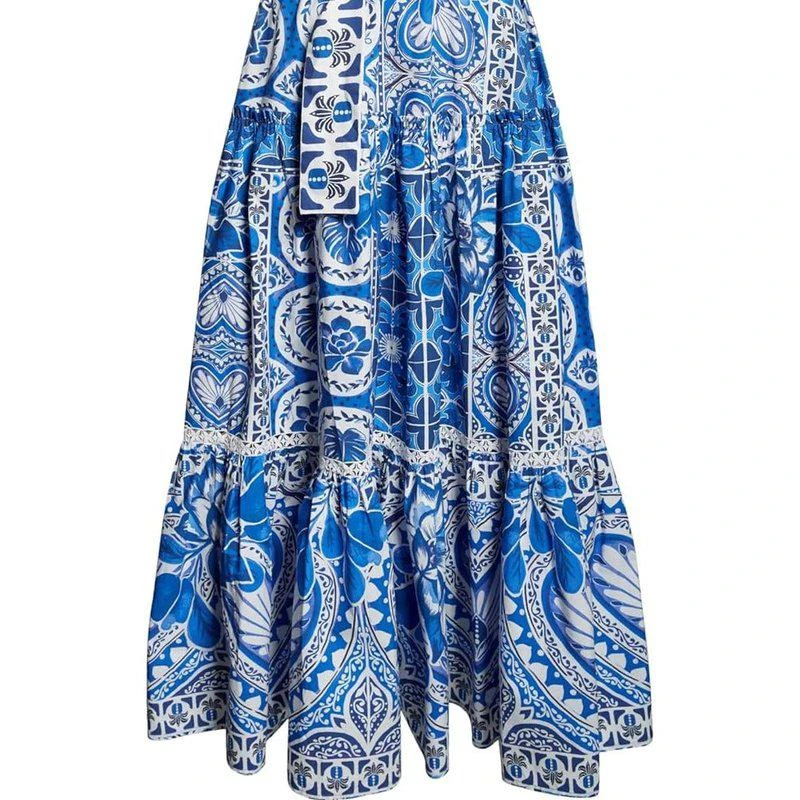 Farm Rio Farm Rio Women's Blue Tile Dream Maxi Dress - Dresses & Skirts - Free Shipping - BeyondStyle Farm Rio Farm Rio Women's Blue Tile Dream Maxi Dress - Dresses & Skirts - Free Shipping - BeyondStyle