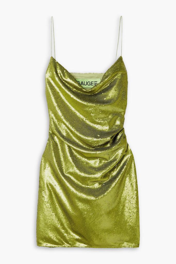 GAUGE81 Almora draped sequined tulle mini dress