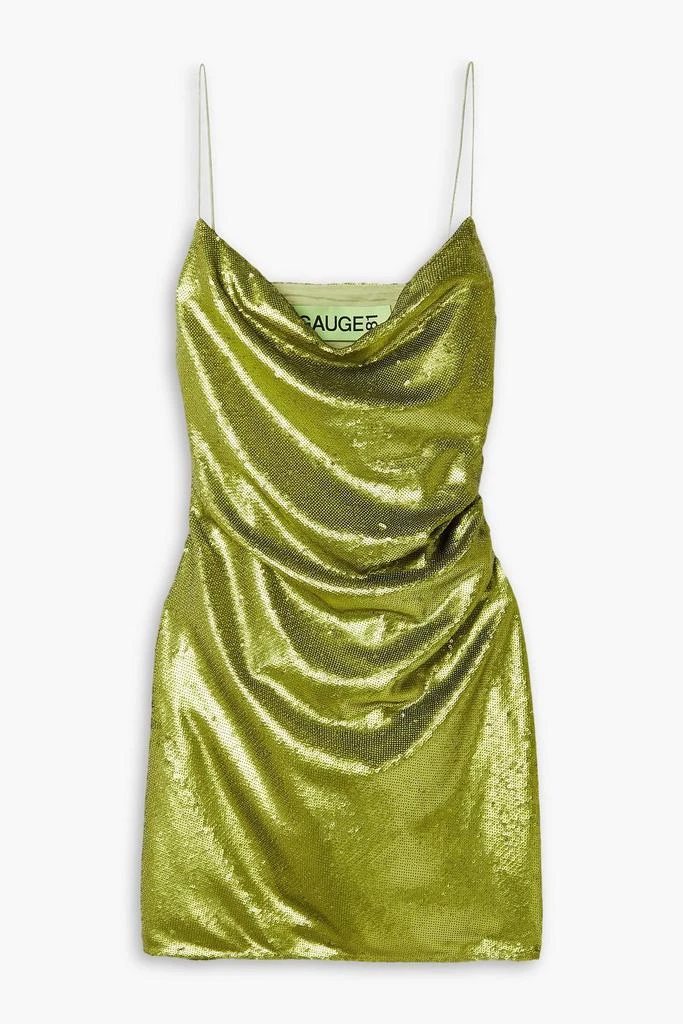 GAUGE81 Almora draped sequined tulle mini dress 1