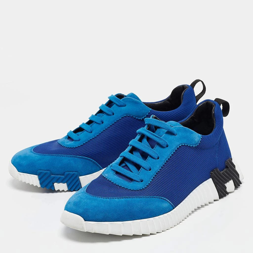 Hermes Hermes Blue Mesh and Suede Bouncing Sneakers Size 43 2