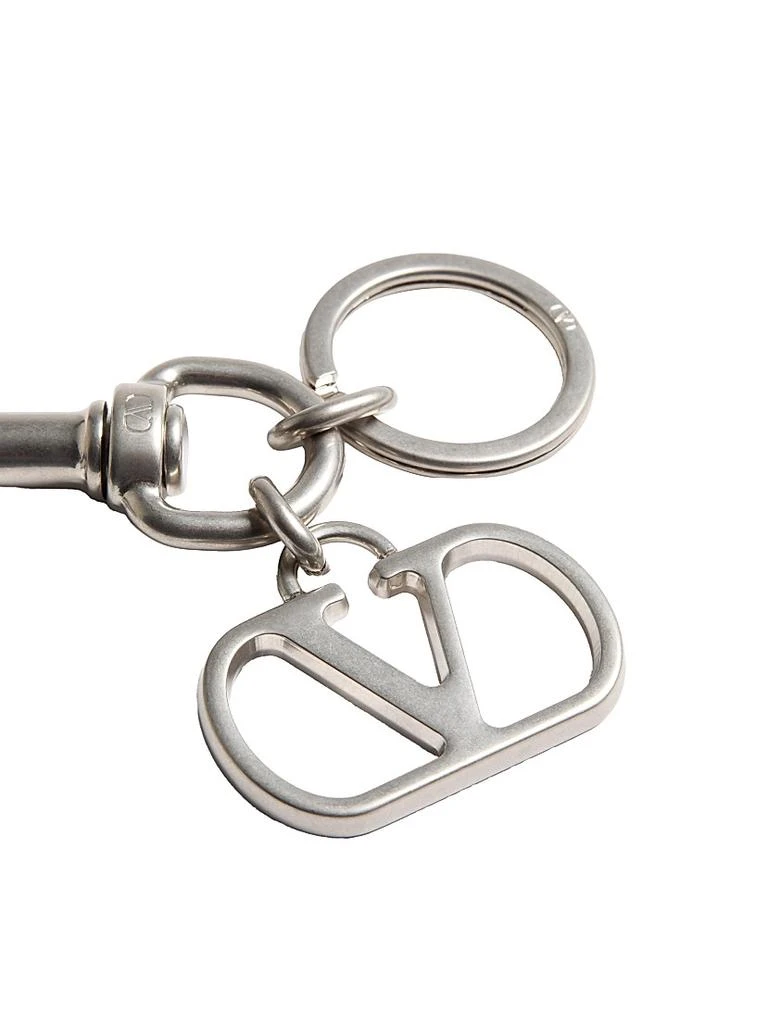 Valentino VLogo Signature Metal Bag Charm with Key Ring 2