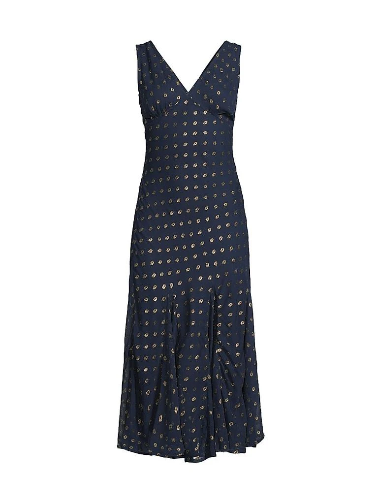 Ciao Lucia Clarette Metallic Dot Sleeveless Midi-Dress 1