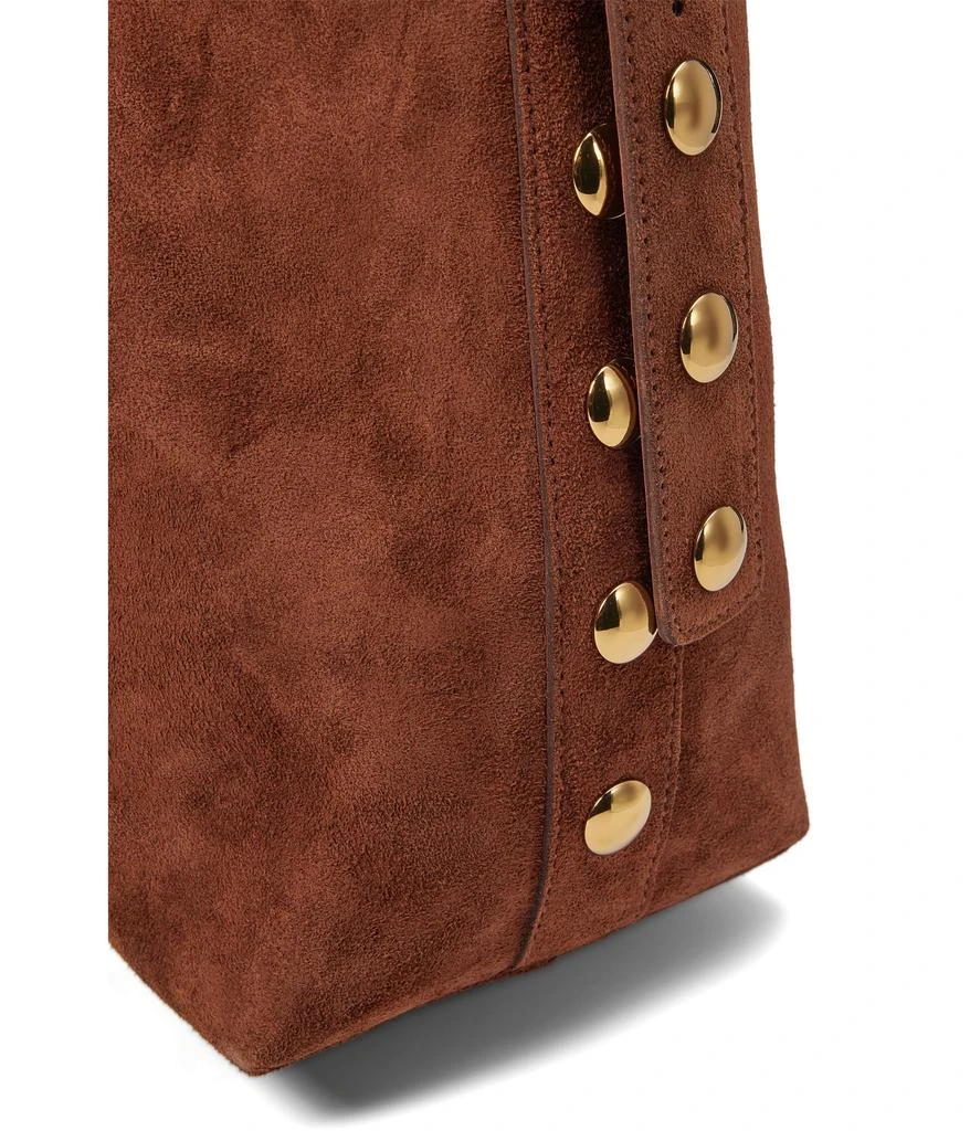 Madewell The Essential Bucket Tote in Studded Suede 4