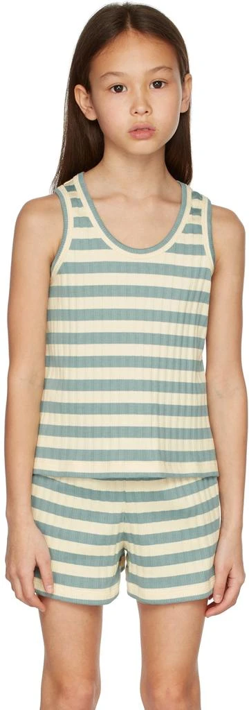 Tinycottons Kids Yellow & Green Stripes Tank Top 2