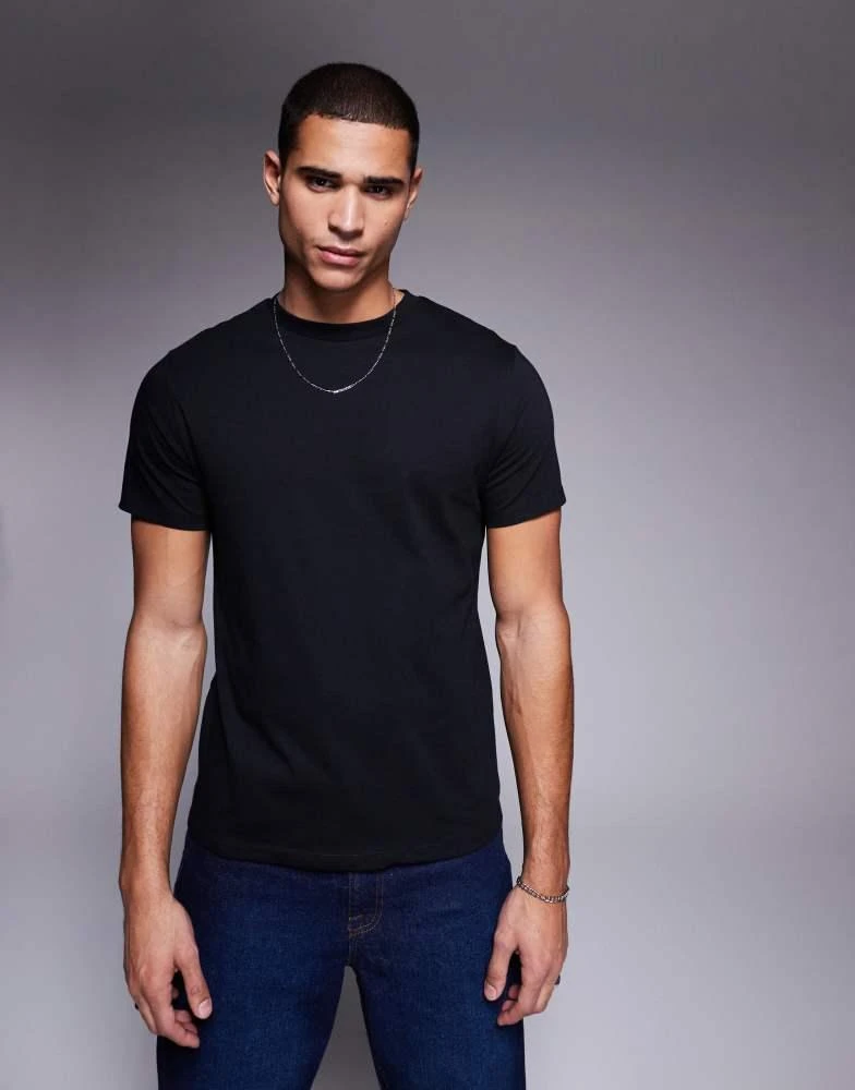 ASOS ASOS DESIGN Essentials crew neck t-shirt in black from ASOS