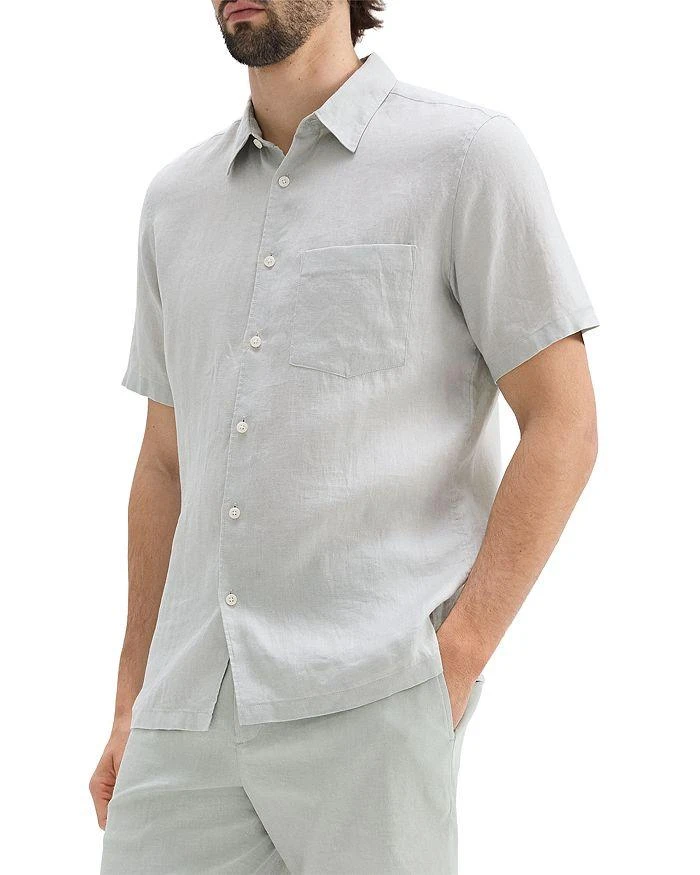 Theory Irving Short-Sleeve Shirt in Relaxed Linen 5