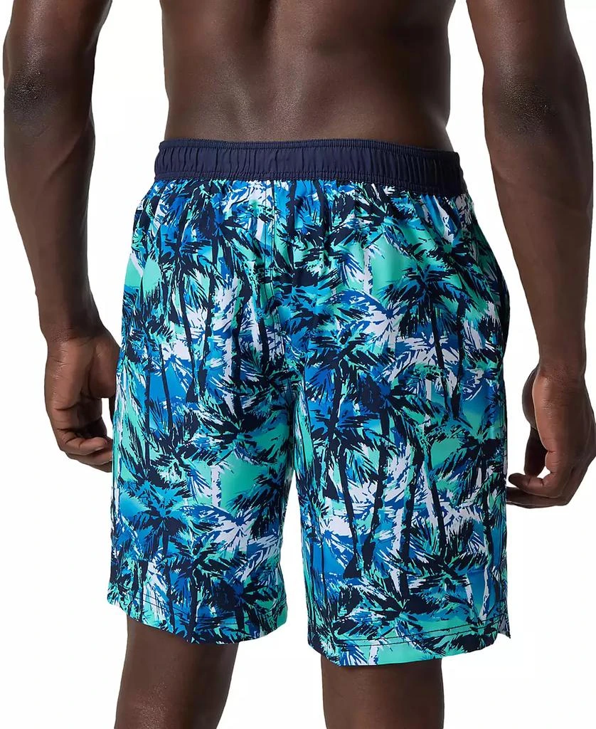 Speedo Men's Hawaiian Sky Bondi Basin Palm Print Drawstring 9" Boardshorts 3