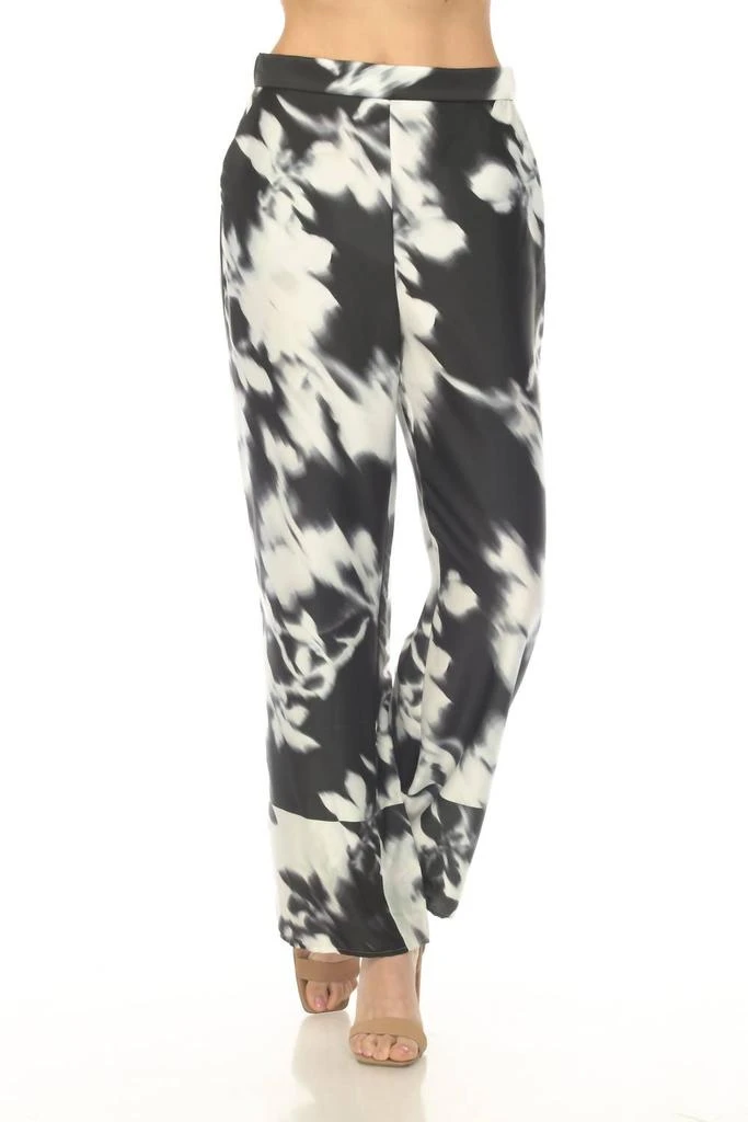 JOSEPH RIBKOFF Joseph Ribkoff - Floral Satin Wide Leg Pants 2