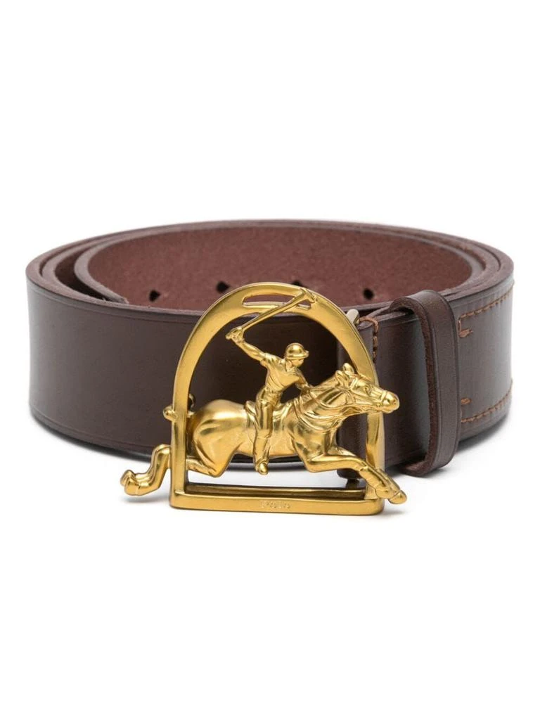 Ralph Lauren Jmp Plyr Elev Plaque Smooth Leather Polo Belt 1