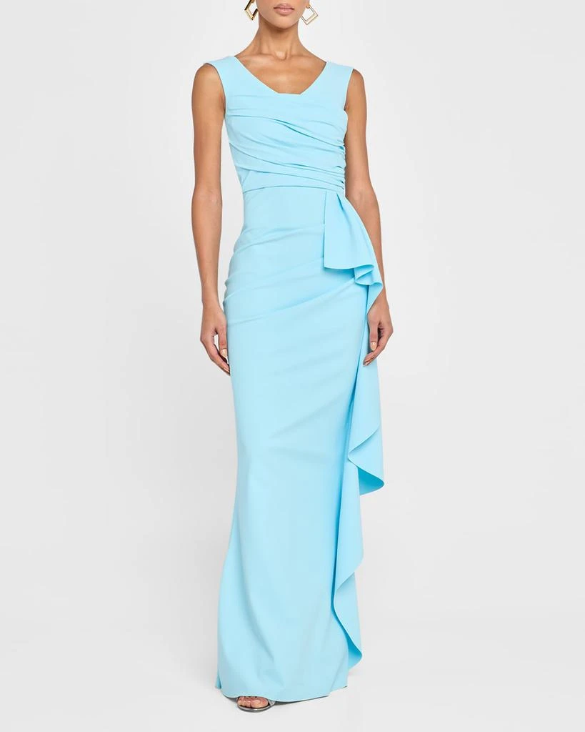 Chiara Boni Sozen Ruched Side-Drape Gown 4
