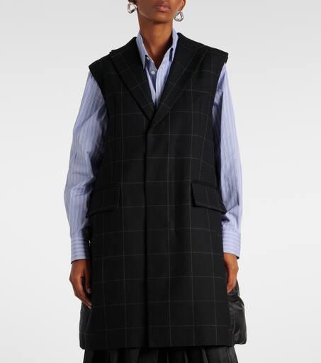 【sacai】関税込☆Checked down-paneled wool vest Sacai Checked down-paneled wool vest - Gilets - Free