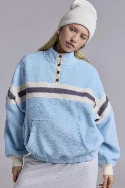 BDG BDG Lodge Printed Fleece Quarter Snap Pullover