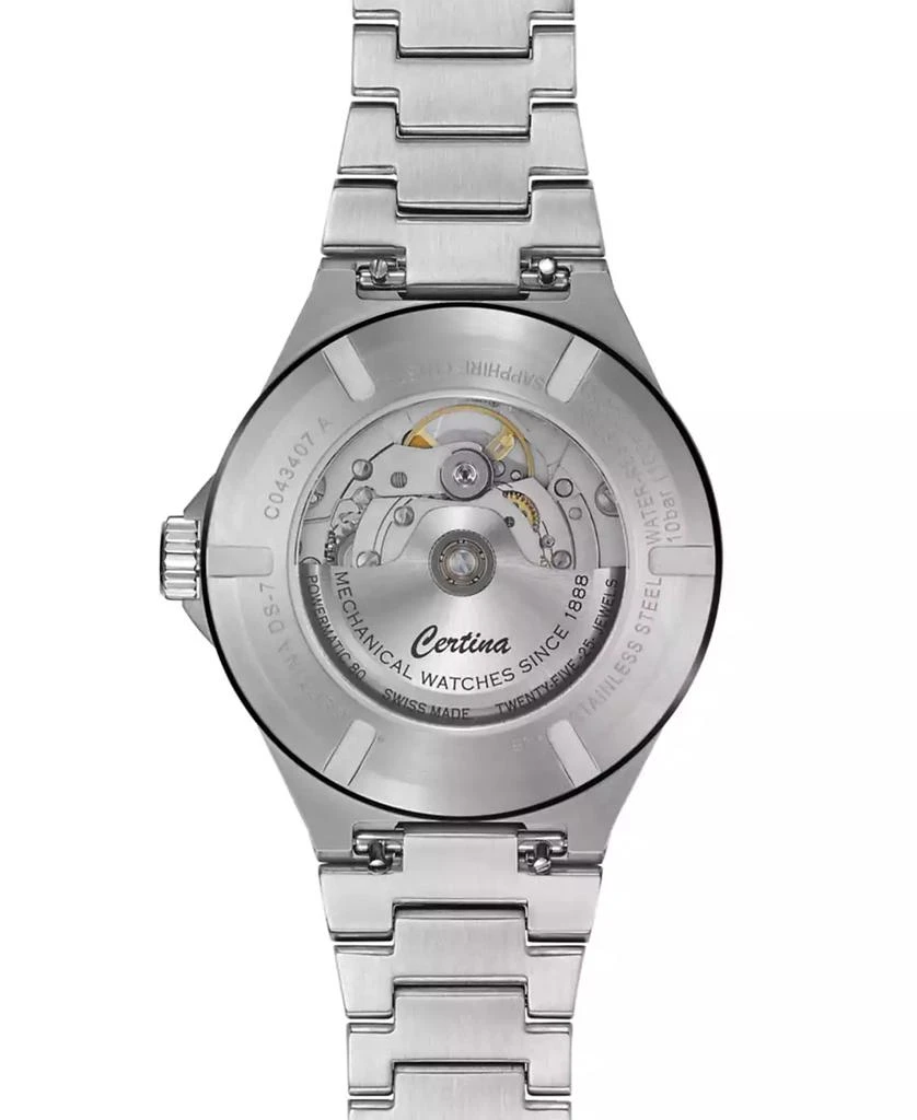 Certina Unisex Swiss Automatic DS-7 Powermatic 80 Stainless Steel Bracelet Watch 39mm 2