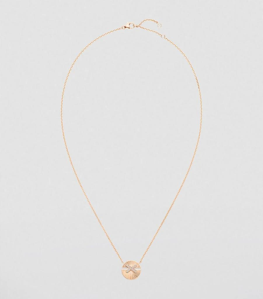 Chaumet Small Rose Gold and Diamond Jeux de Liens Harmony Pendant Necklace 2