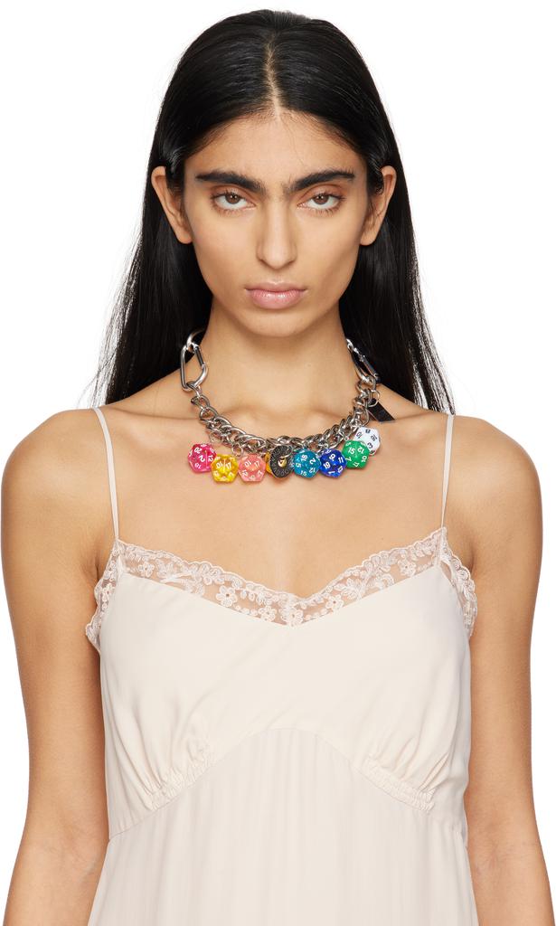 CHOPOVA LOWENA Silver 'Roll The Dice' Necklace