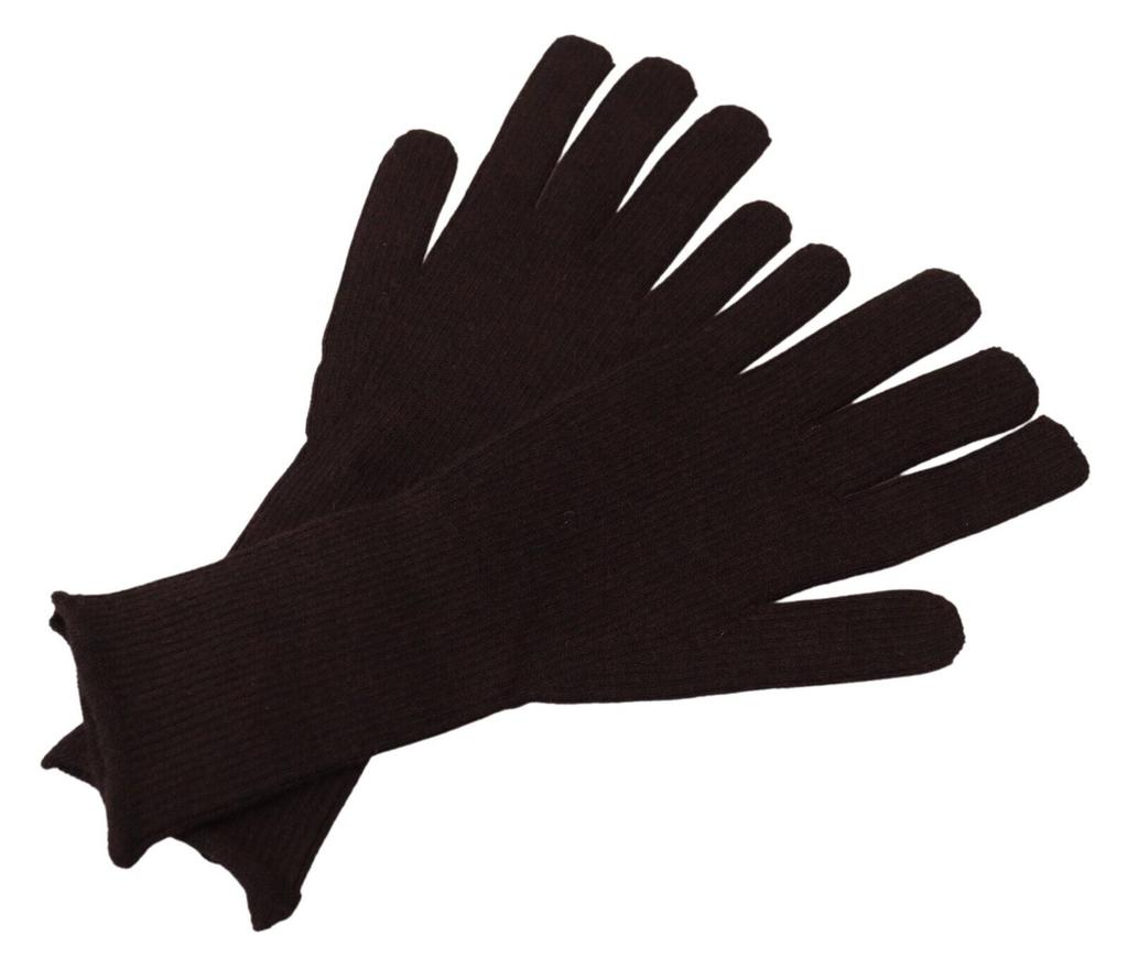 Dolce & Gabbana Dolce & Gabbana Brown Cashmere Silk Hands Mitten s Gloves