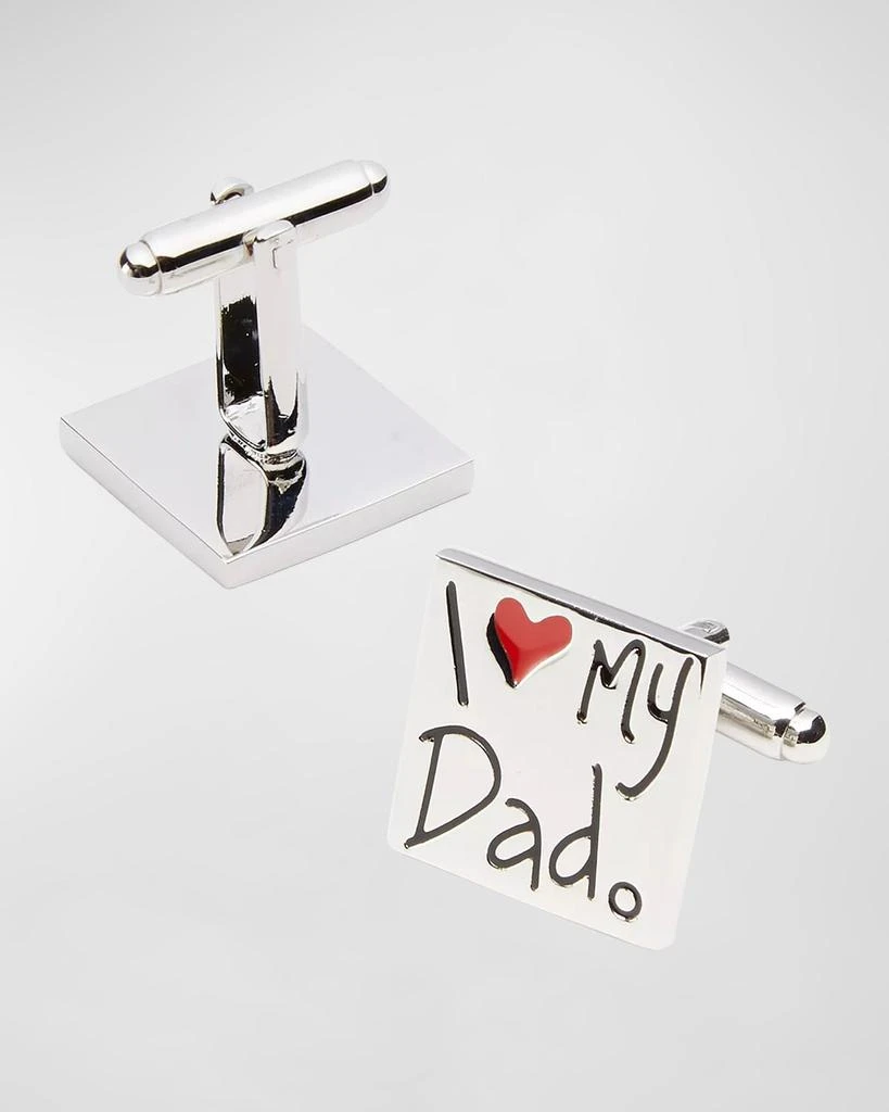 LINK UP Men's Square Love Dad Cufflinks 1