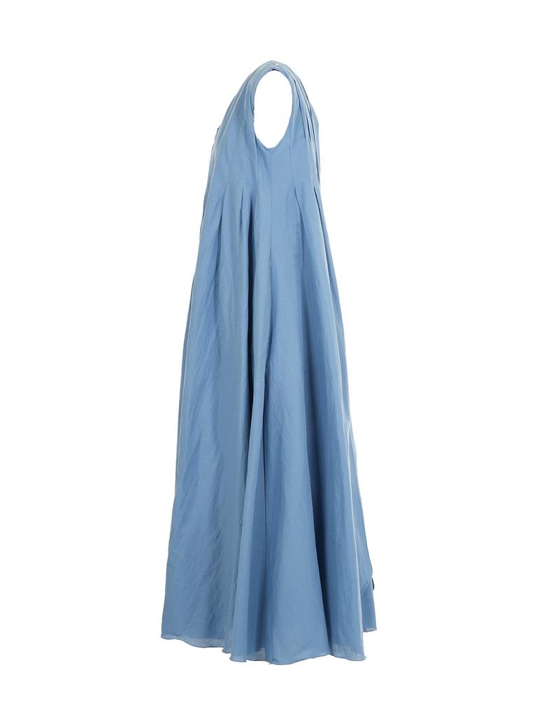 Max Mara 'S Max Mara Piega V-Neck Pleated Sleeveless Dress