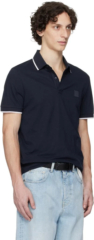 Hugo Boss Navy Slim-Fit Stretch-Cotton Piqué Polo 2