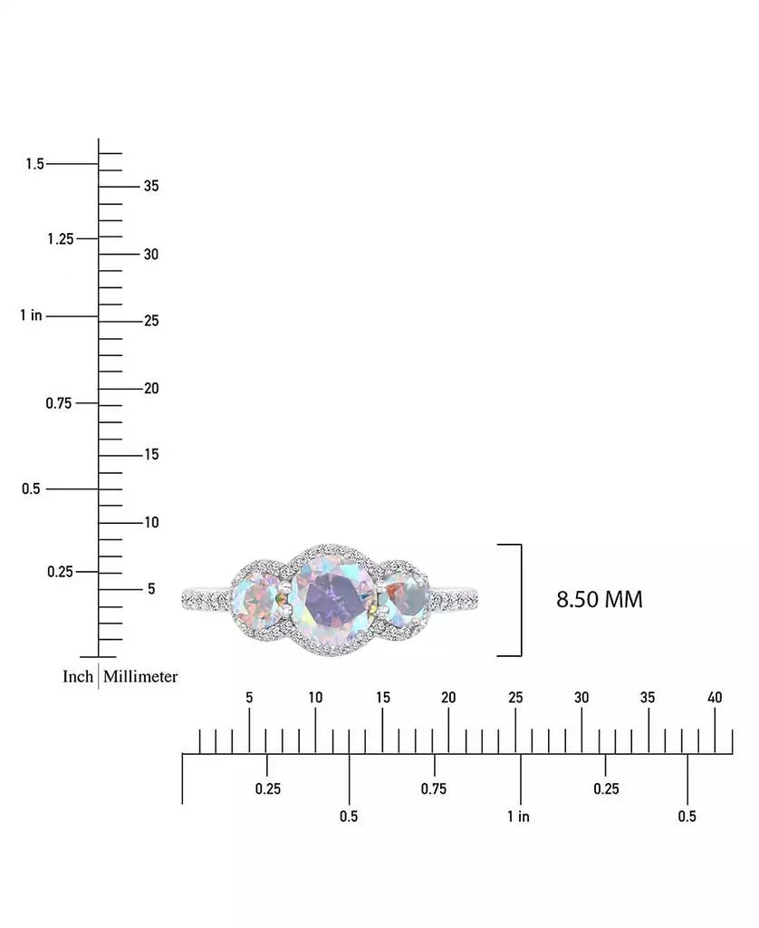 Macy
s Cubic Zirconia (2.812 ct. t.w.) and Aurora Borealis (2.81 ct. t.w.) Round Pave Ring 5